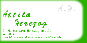 attila herczog business card